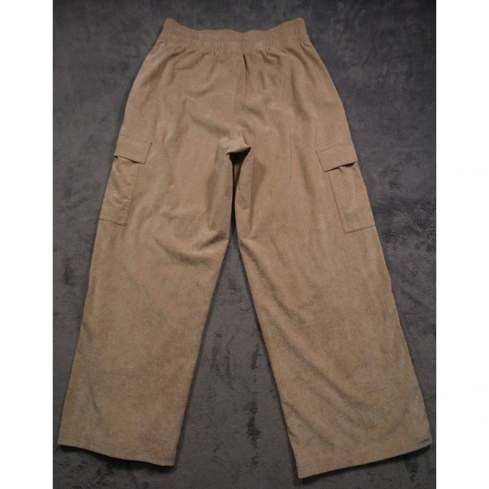 Nike Air Jordan Pants Womens Size Medium Brown Corduroy‎ Chicago Cargo Pockets